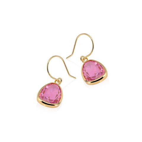 Øredobber 375 Gult Gull Rosa