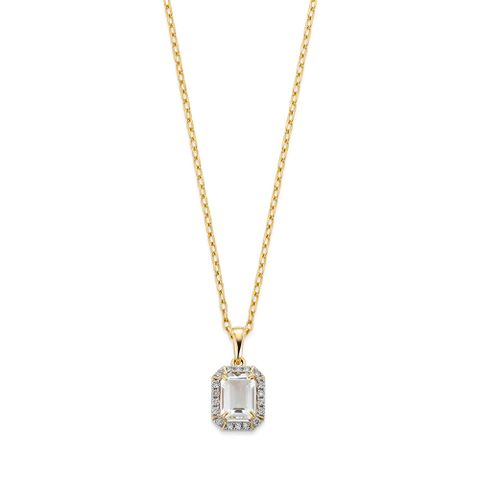 Diamantsmykke 585 Gult Gull 0,10 ct