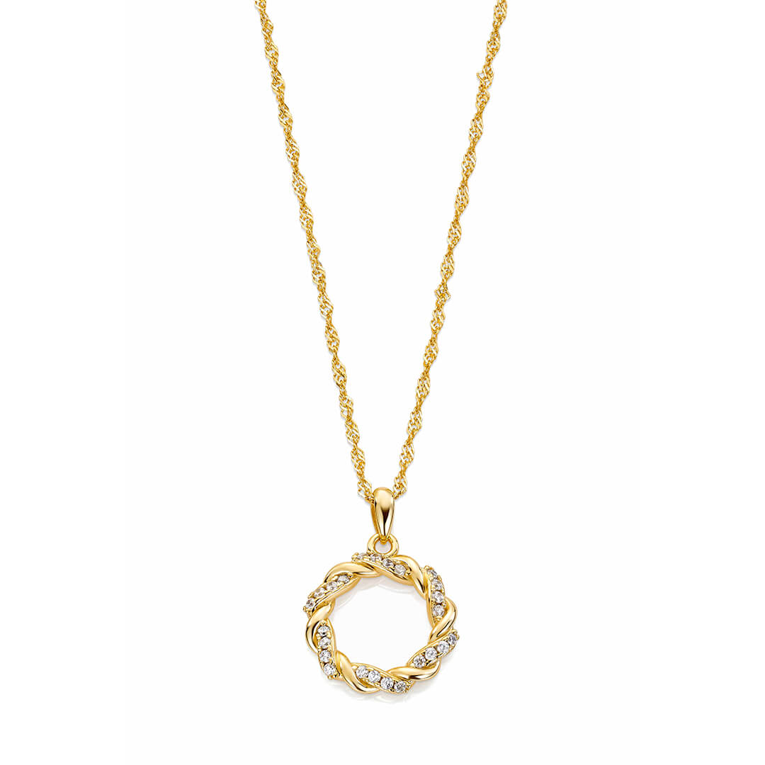 Halssmykke 925 Forgylt Sølv