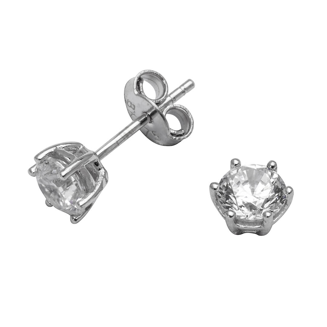 Øredobber 375 Hvitt Gull Medium