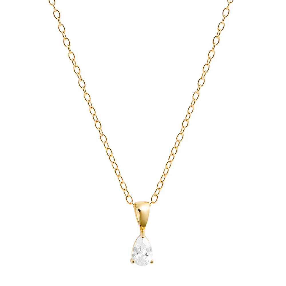 Belle Halssmykke Gullfarget Stål Hvit