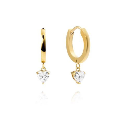 Bonne Øreringer Gullfarget Stål