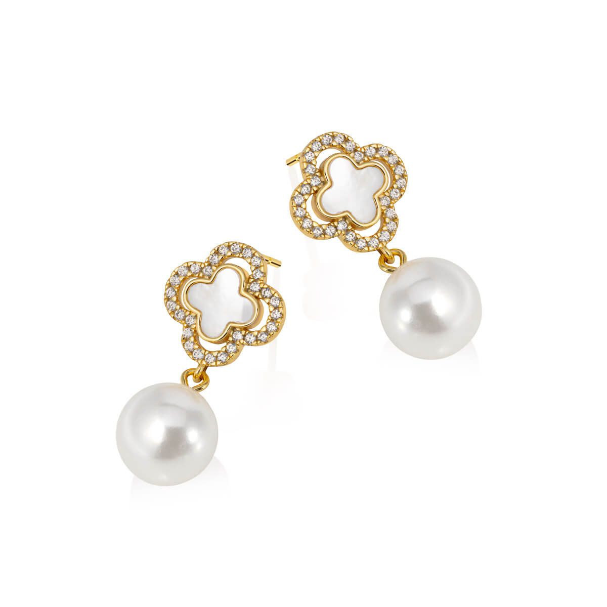 Øredobber 925 Forgylt Sølv