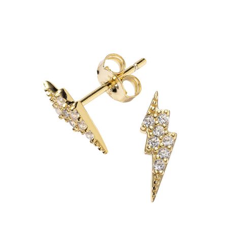 Øredobber Lyn 925 Forgylt Sølv