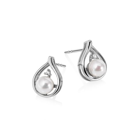 Øredobber Perle 925 Sølv