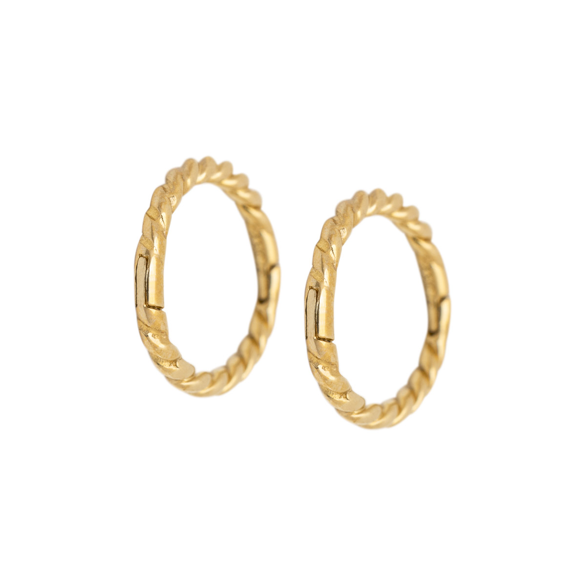 Øreringer 585 Gult Gull 9 mm