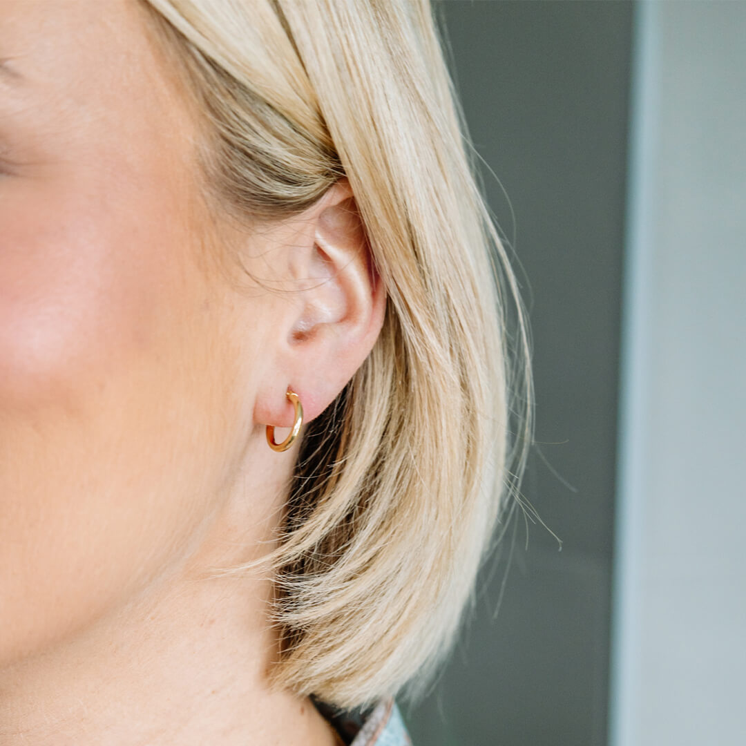 Øreringer 585 Gult Gull 10 mm