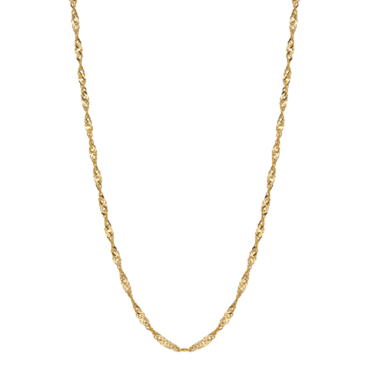 Singaporekjede 925 Forgylt Sølv