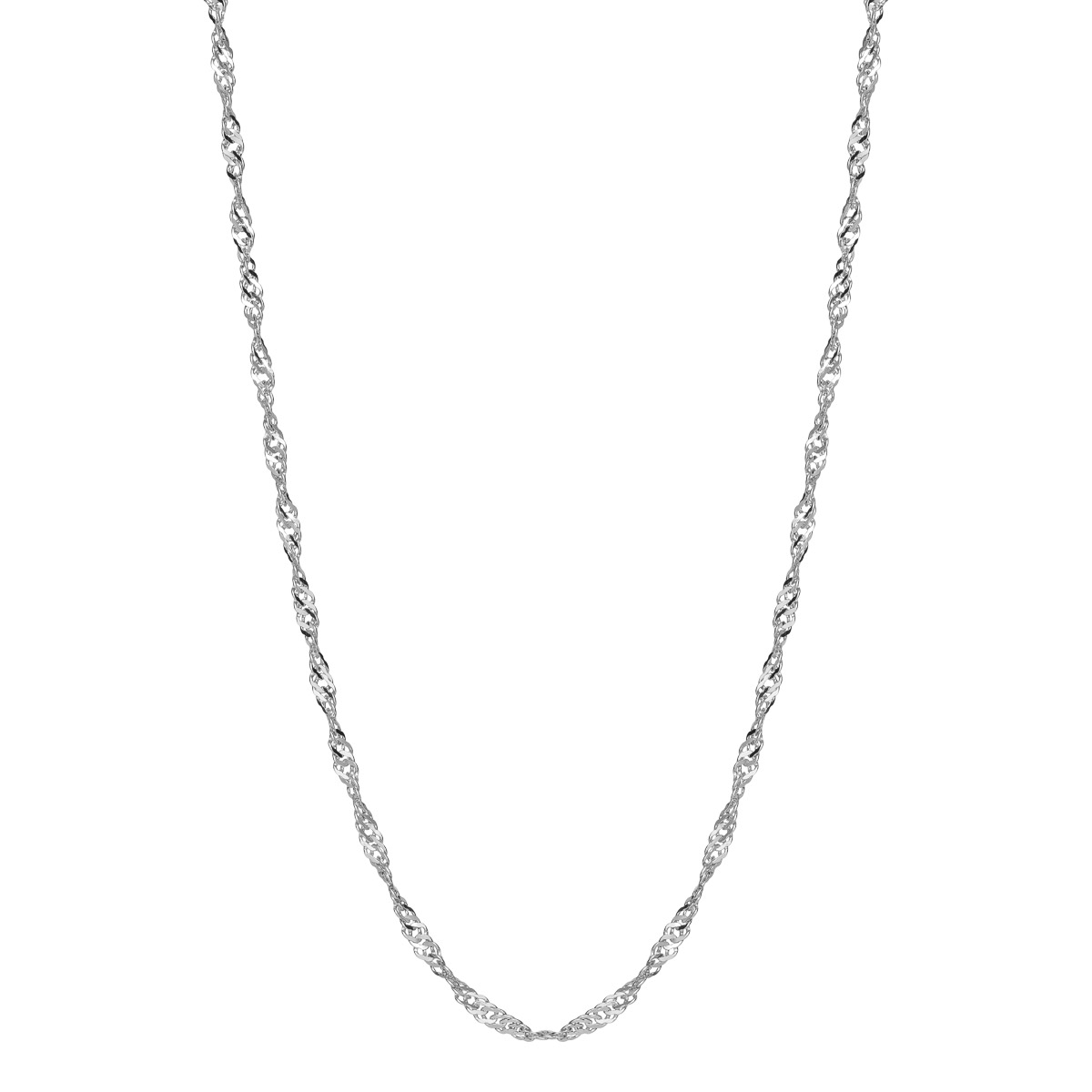 Singaporekjede 925 Rhodinert Sølv