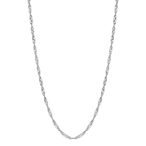 Singaporekjede 925 Rhodinert Sølv
