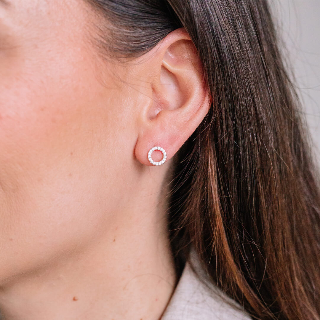 Øredobber Sirkel 925 Sølv