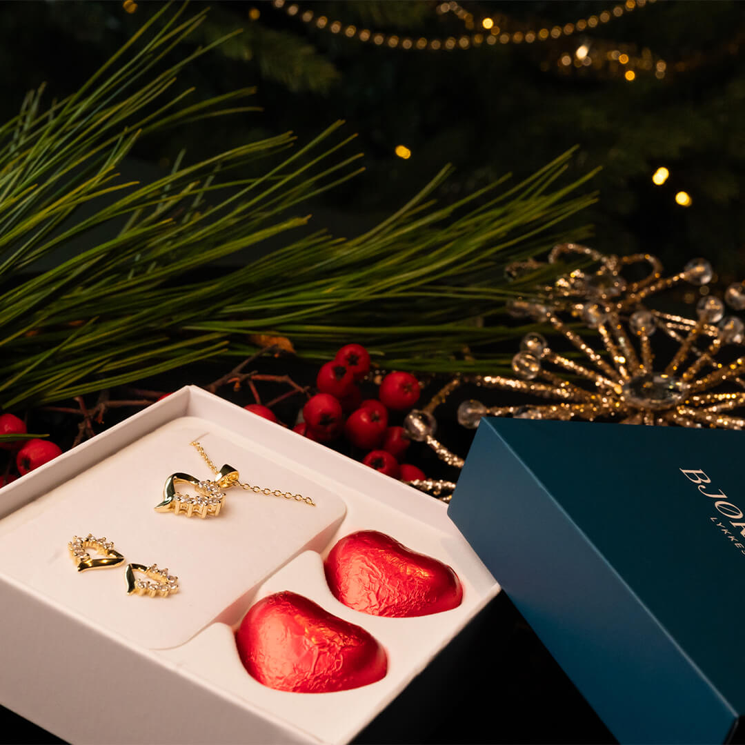 Smykkesett 925 Forgylt Sølv