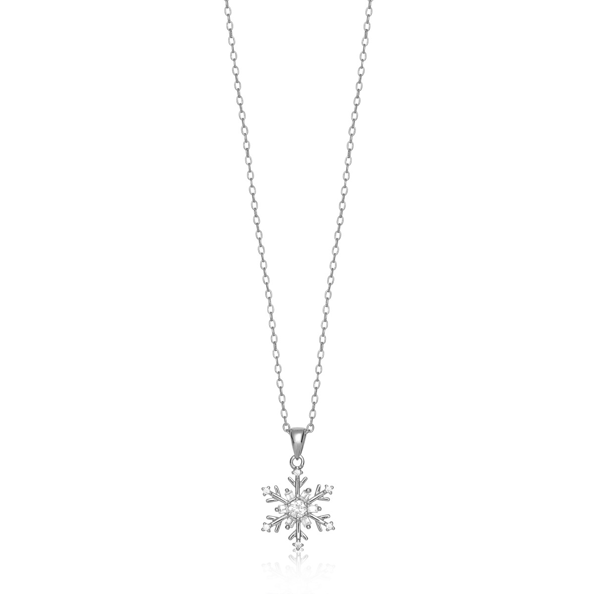 Halssmykke Snøkrystall 925 Sølv