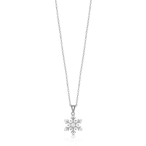 Halssmykke Snøkrystall 925 Sølv
