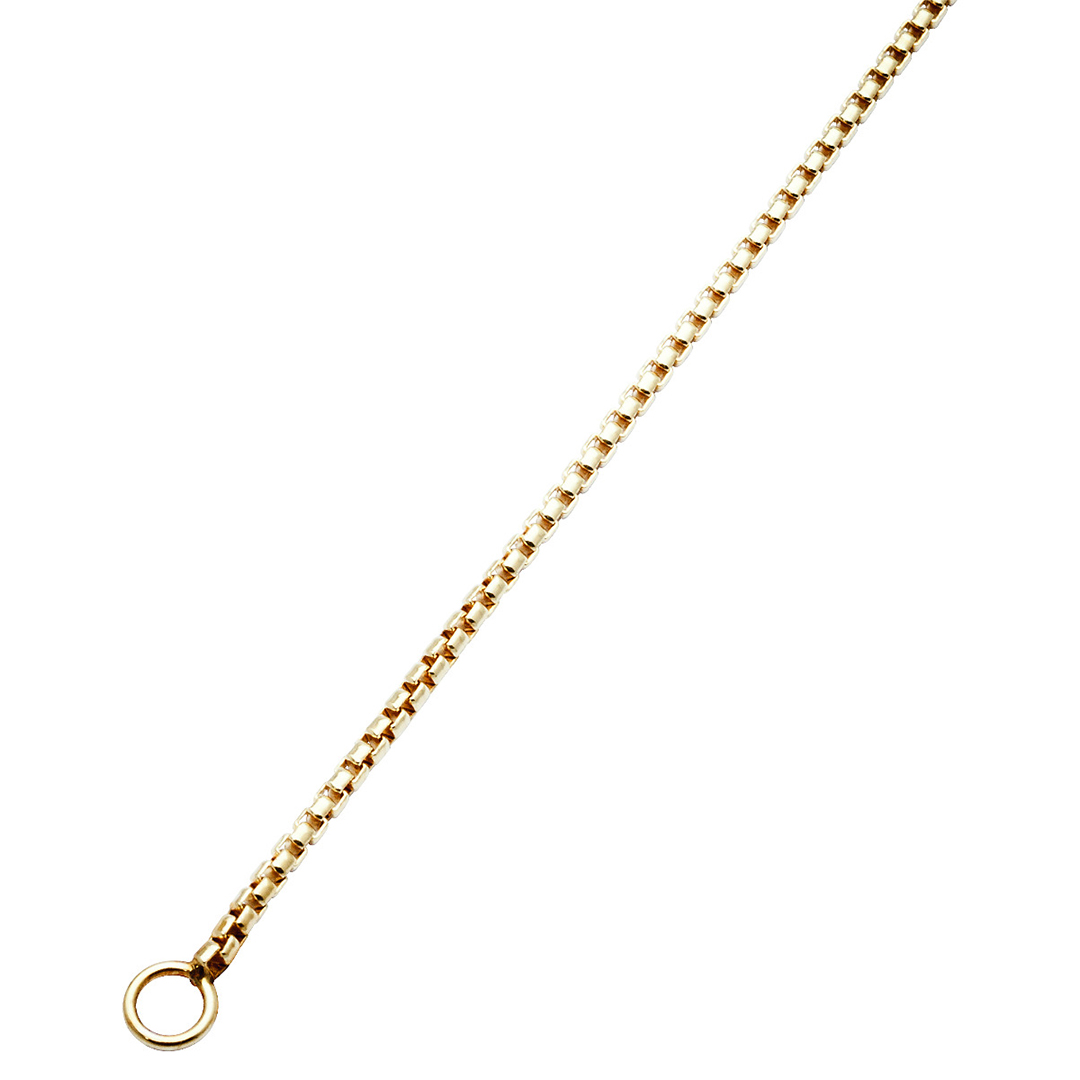 Veneziansk Fasettkjede 925 Forgylt Sølv 45 cm