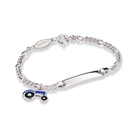 Armbånd Traktor Charm Emalje Blå