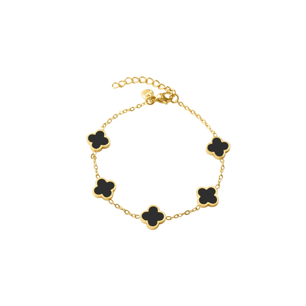 MERETE Armbånd Gullfarget Stål Sort