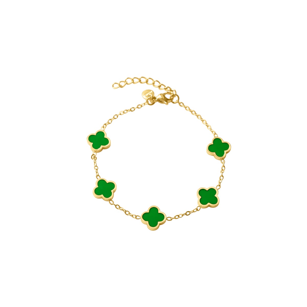 MERETE Armbånd Gullfarget Stål Grønn