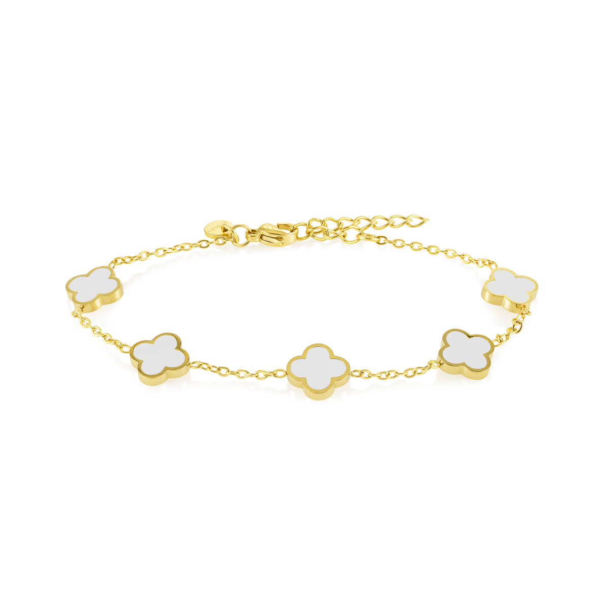 MERETE Armbånd Gullfarget Stål Hvit