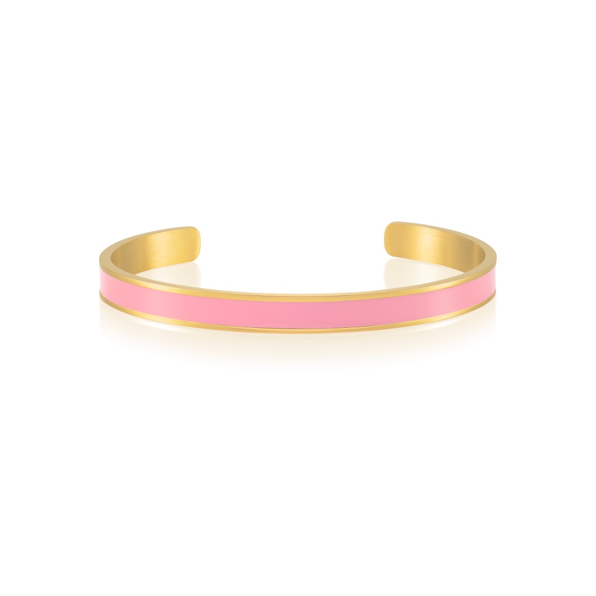 HERMINE Armring Gullfarget Stål Lyserosa