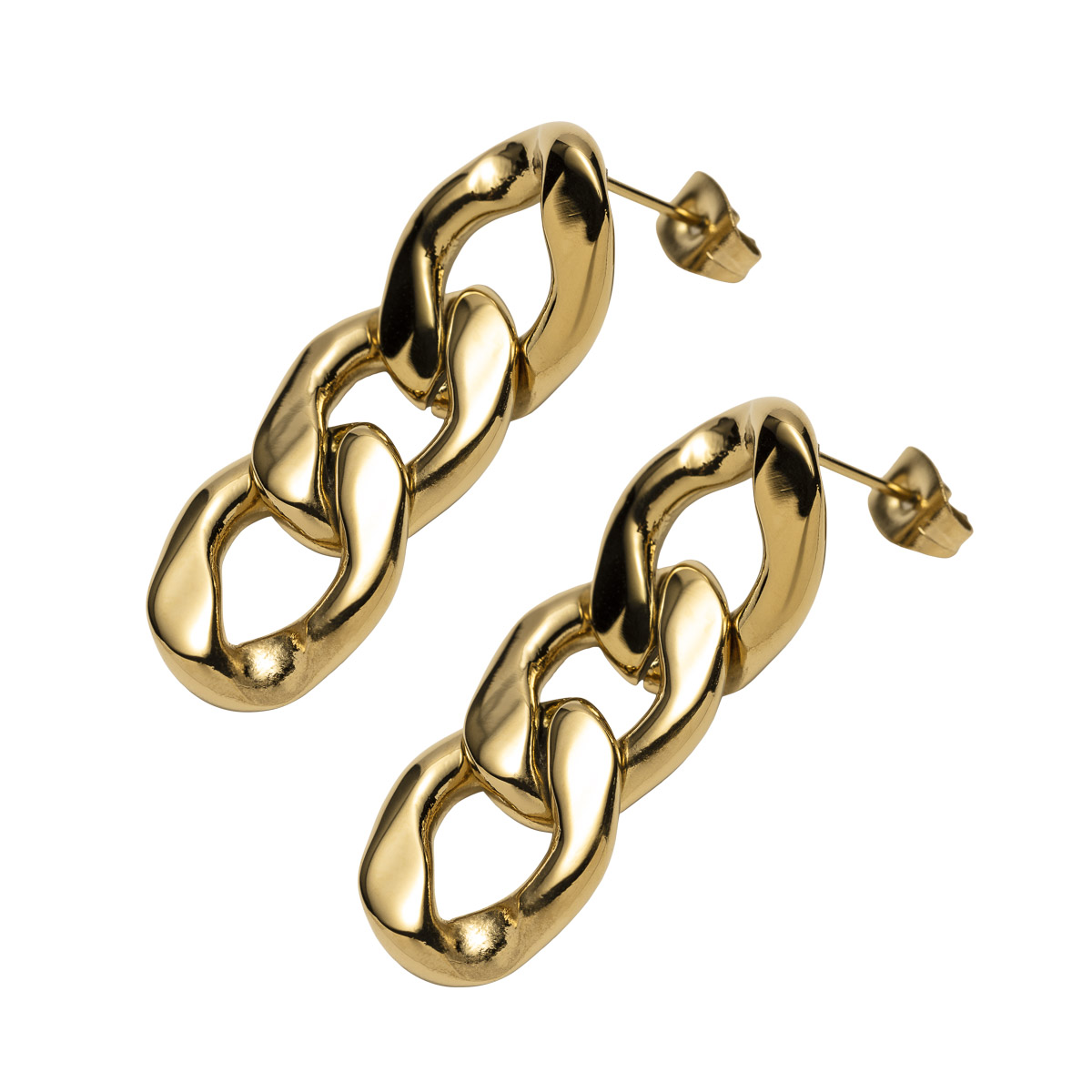 BENTE Øredobber Gullfarget Stål 