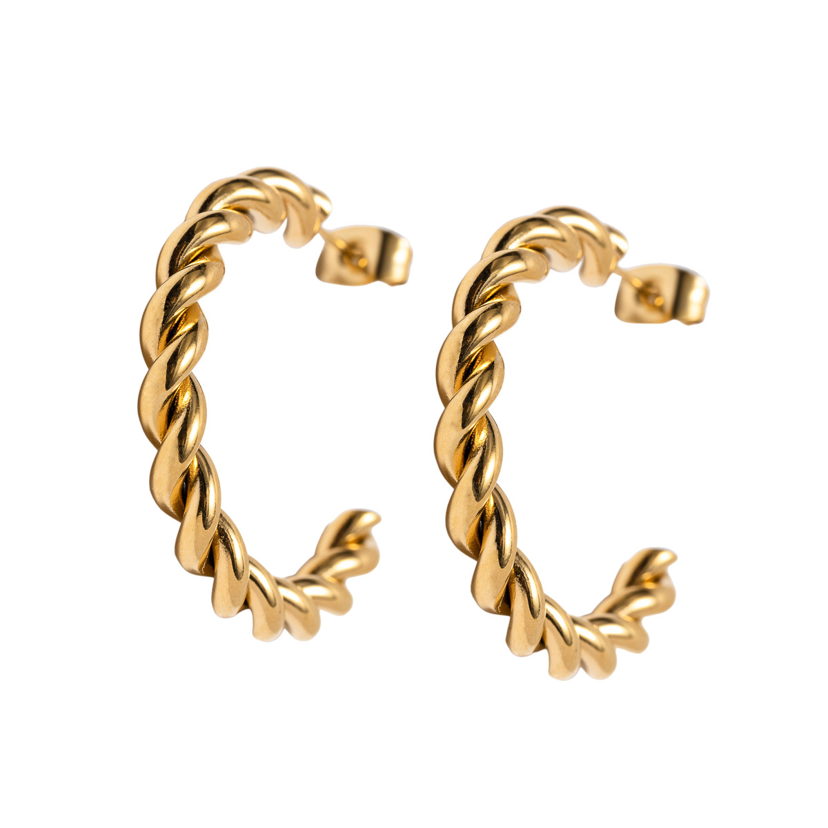 THERESE Øreringer Stål