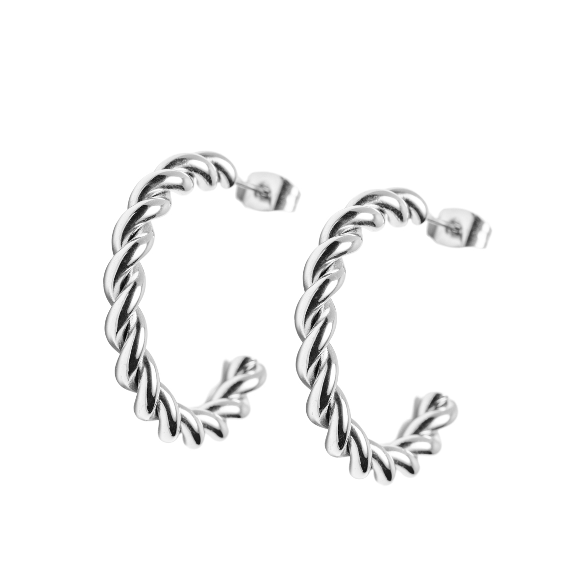 THERESE Øreringer Stål