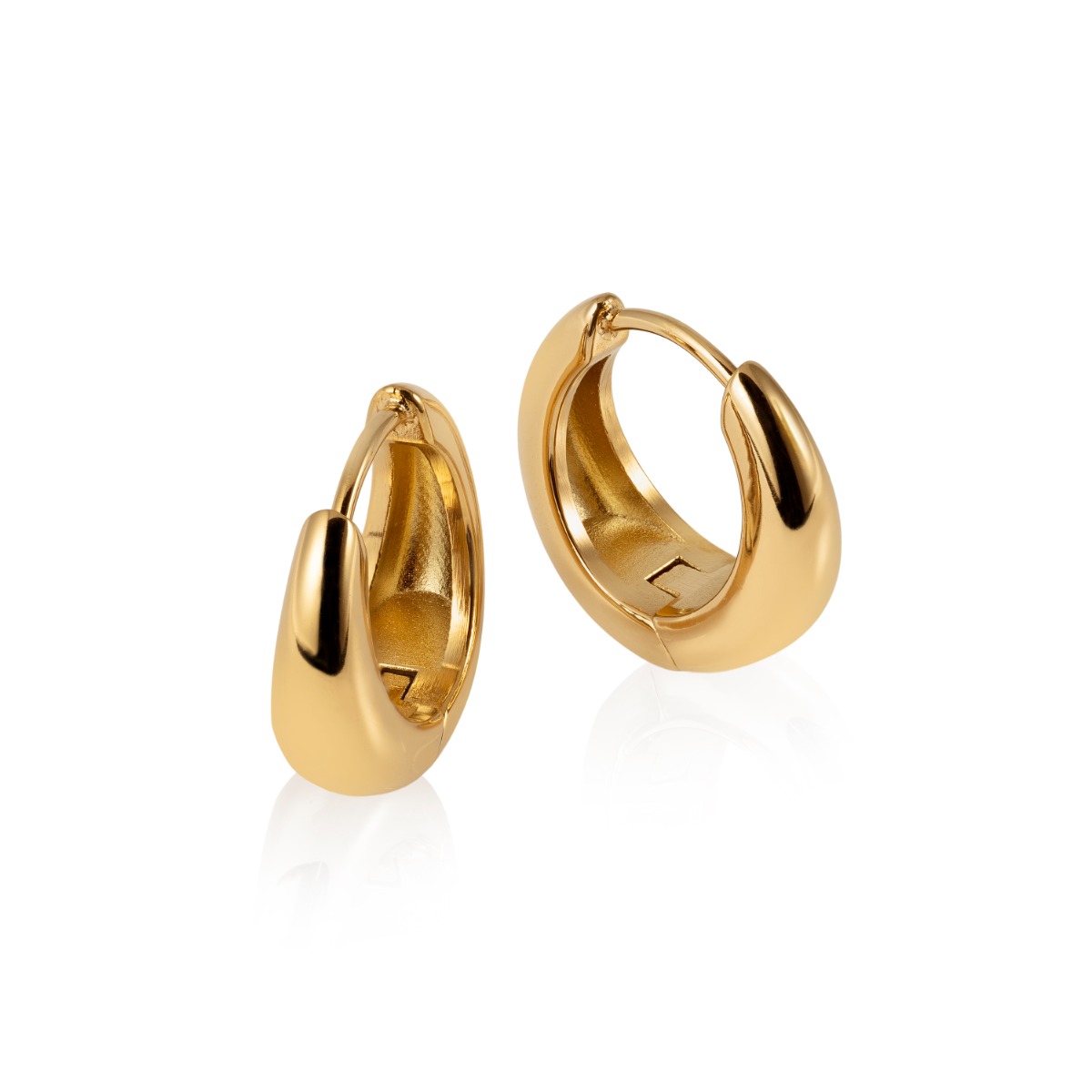 LEONORA Øreringer Gullfarget Stål 17 mm