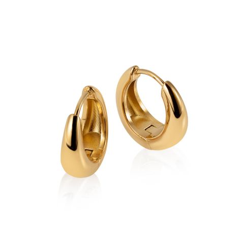 LEONORA Øreringer Gullfarget Stål 17 mm