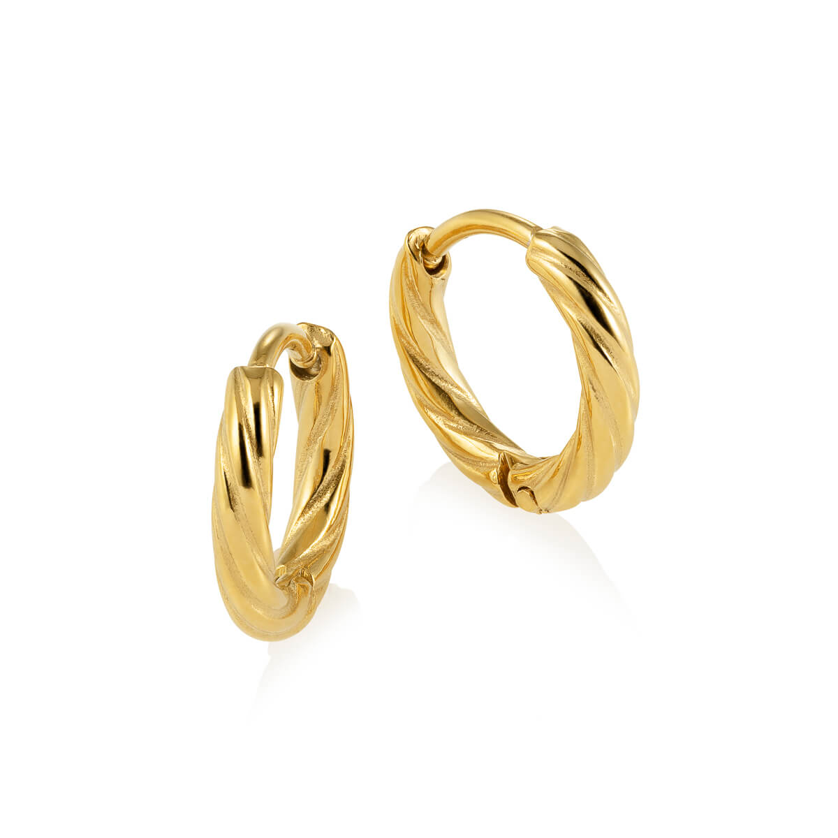 LEAH Øreringer Gullfarget Stål