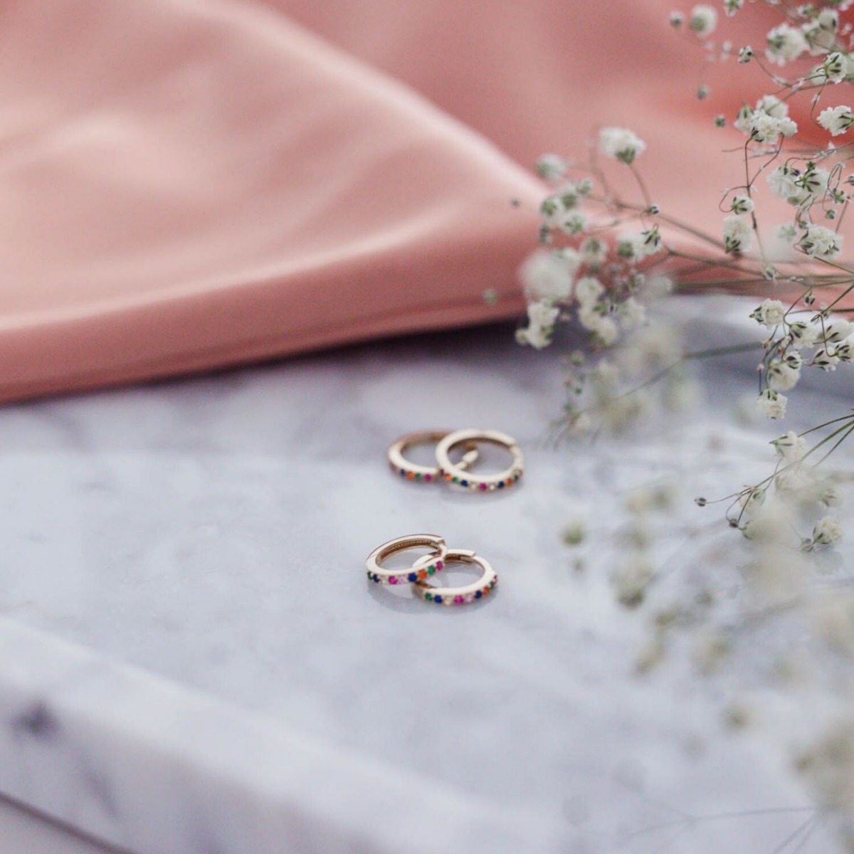 THELMA Øreringer 375 Gult Gull 12 mm