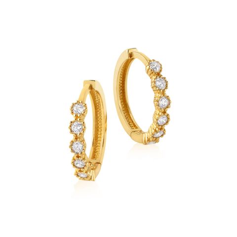 RUDI Øreringer 375 Gult Gull