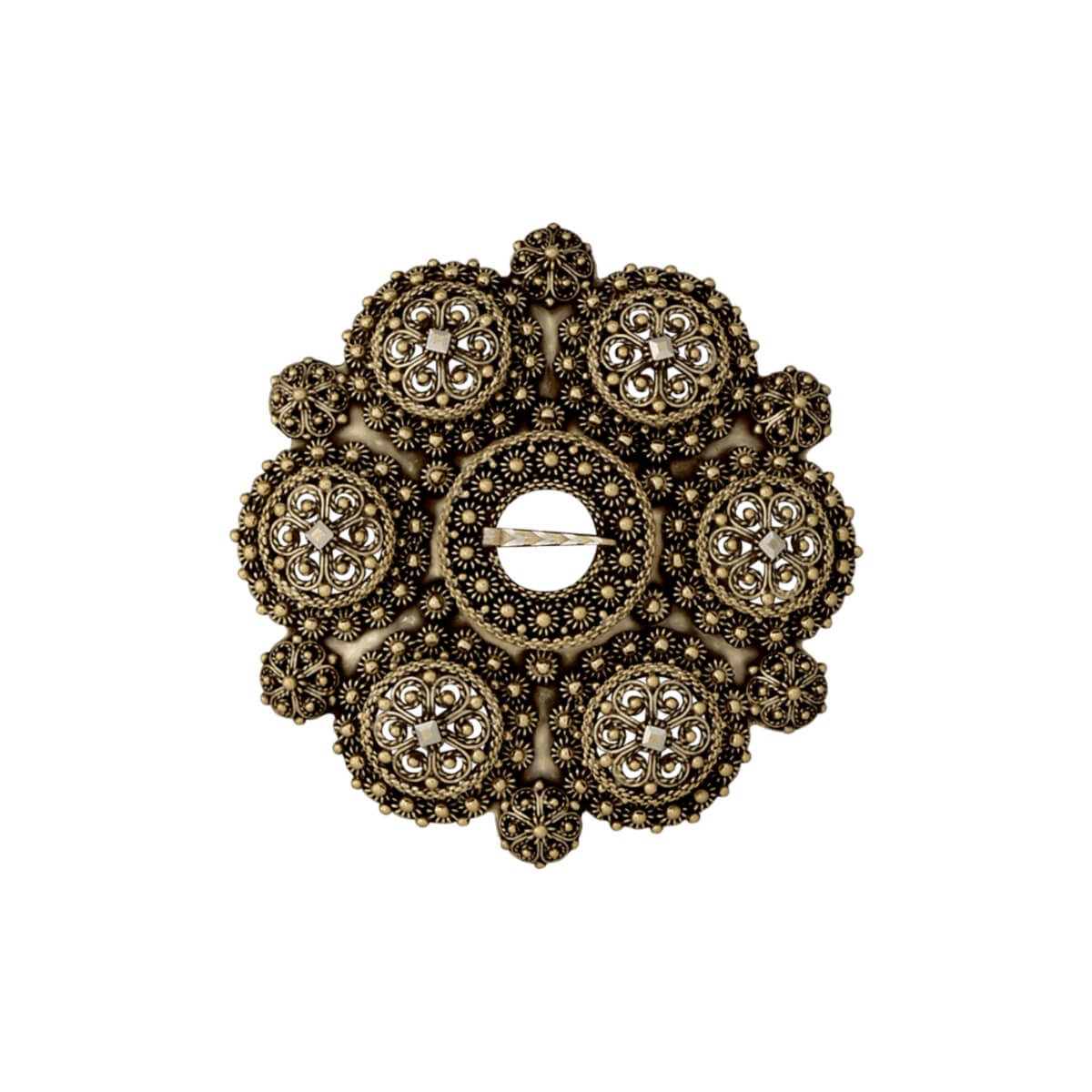 Bolesølje Telemark 830 Gammelforgylt Sølv 73 mm