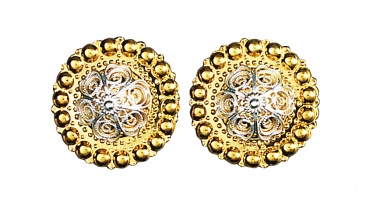 borenåler, forgylt/hvit m. kru