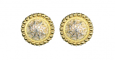 borenåler, forgylt/hvit m.krus