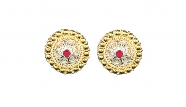 borenåler, forgylt/hvit m. rau