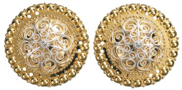 borer, forgylt/hvit m. kruser