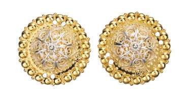 borer, forgylt/hvit m. kruser