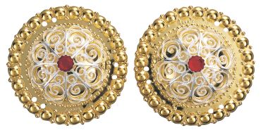 borer, forgylt/hvit m. raud st