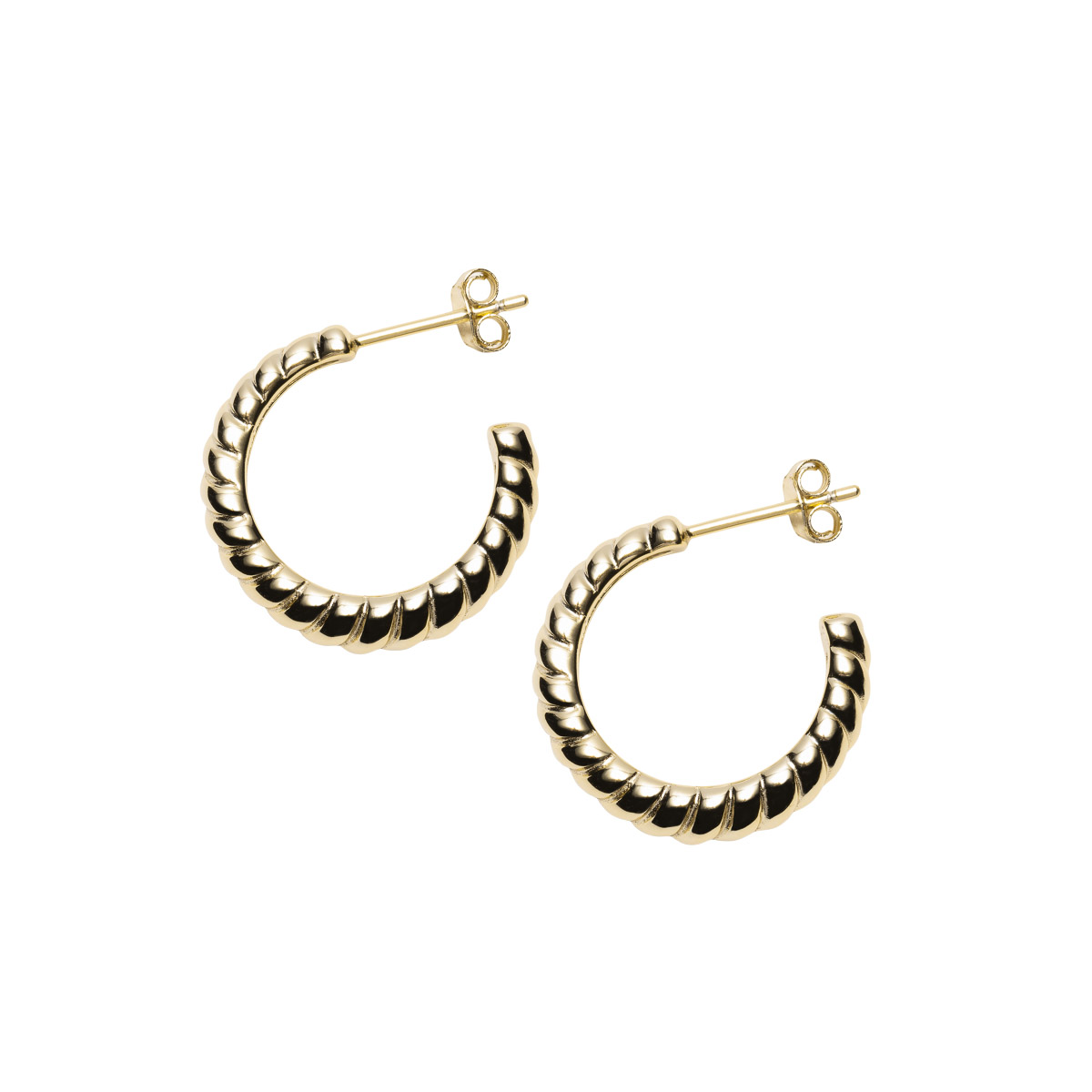 METTE Øreringer 925 Forgylt Sølv