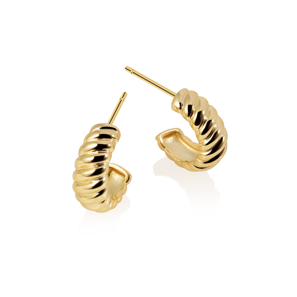 Sunniva øreringer 925 forgylt sølv