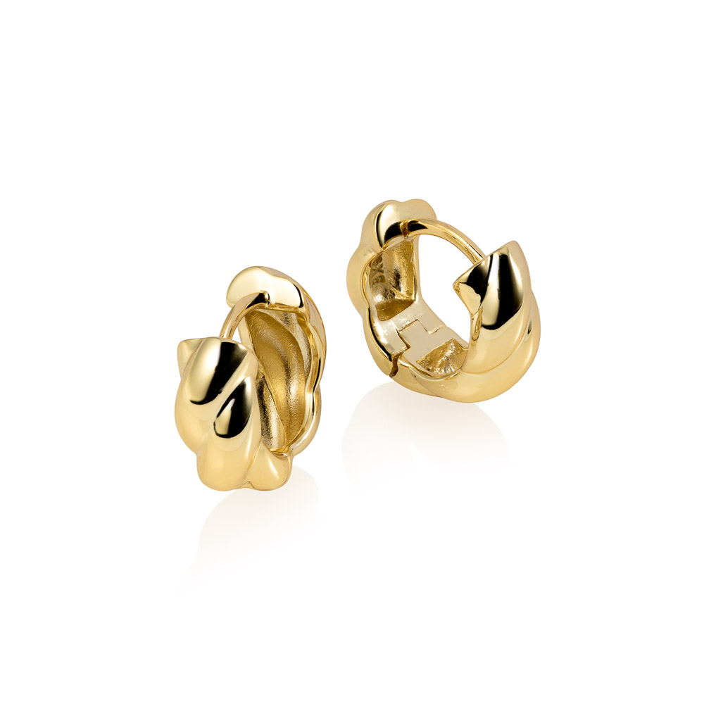 FRIDE Øreringer 925 Forgylt Sølv