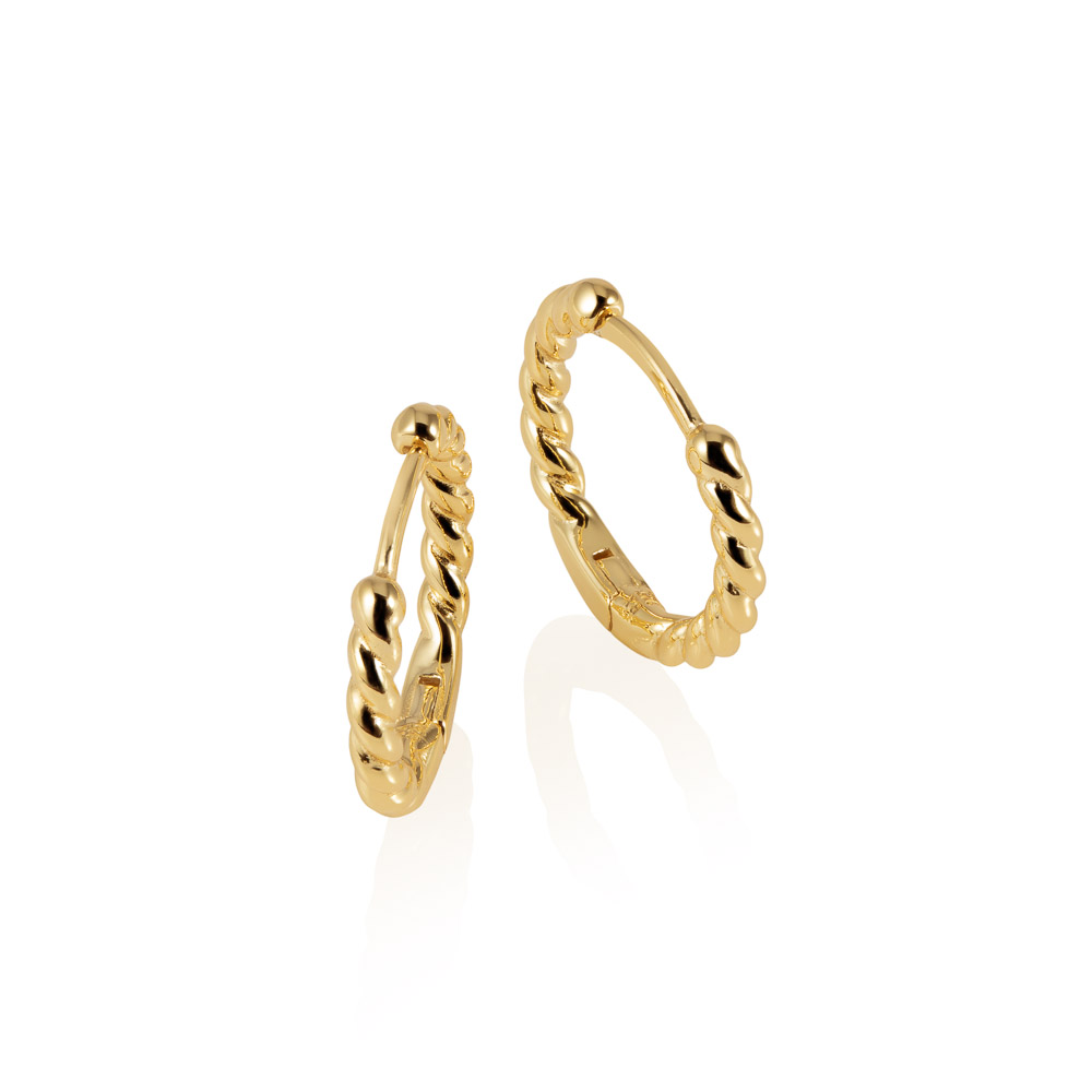 GINE Øreringer 925 Forgylt Sølv