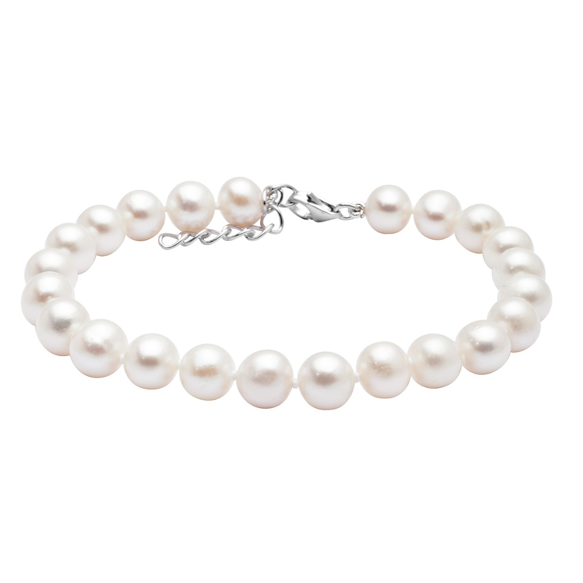 Perlearmbånd 925 Sølv 7-7,5 mm