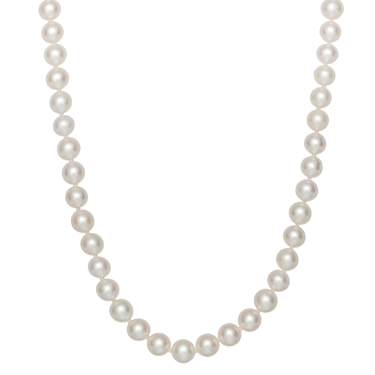 Halskjede Ferskvannsperler 925 Sølv 7-7,5 mm