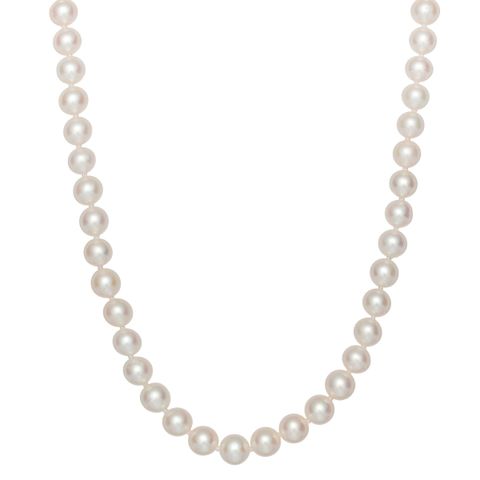 Halskjede Ferskvannsperler 925 Sølv 7-7,5 mm