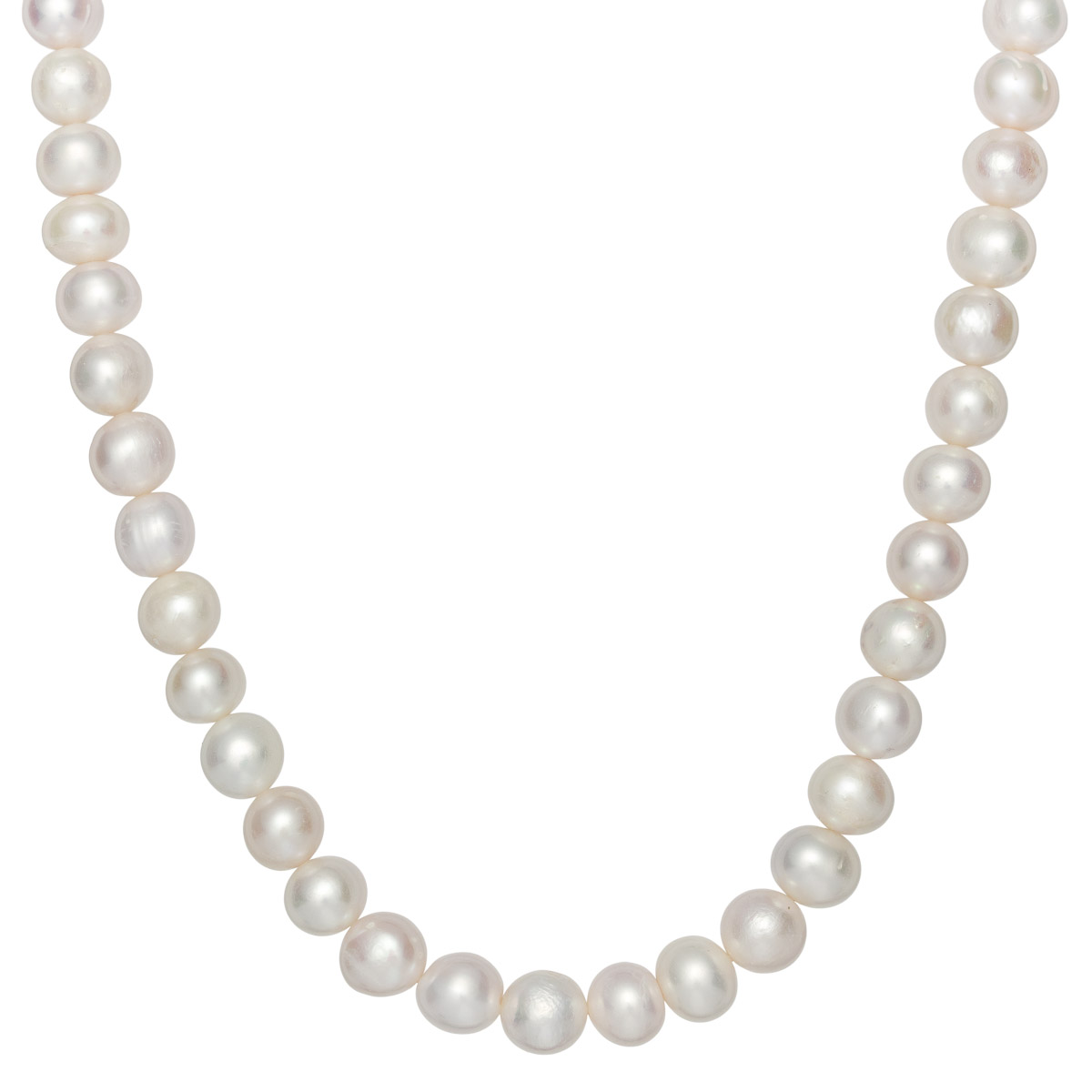 Halskjede Ferskvannsperler 925 Sølv 8,5-9 mm