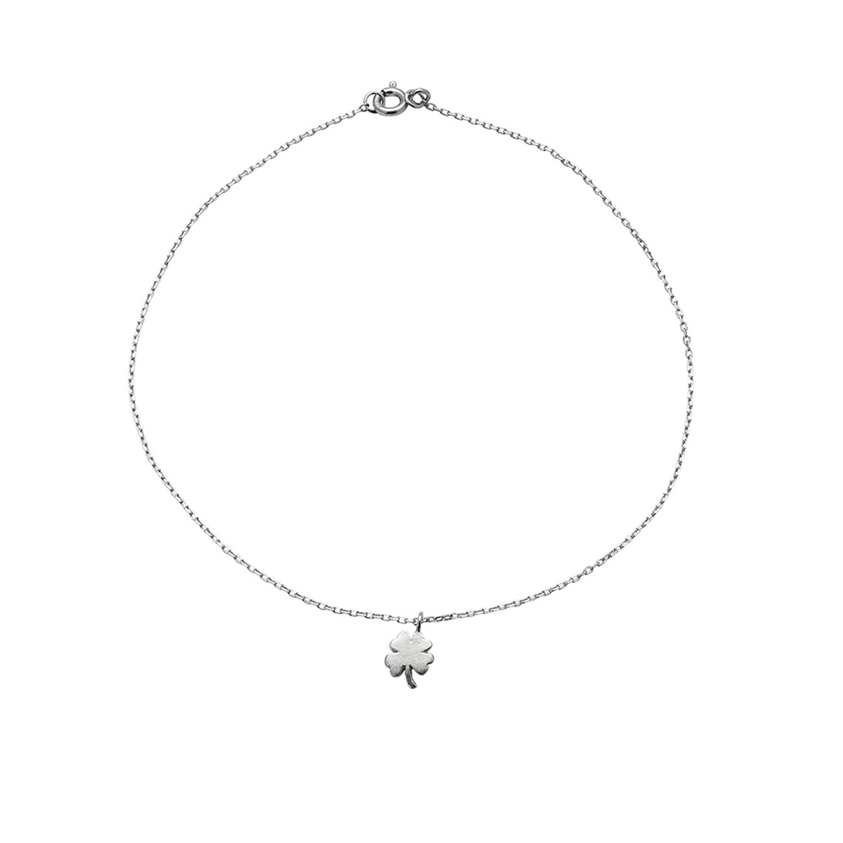 Ankelkjede Sølv Firkløver 