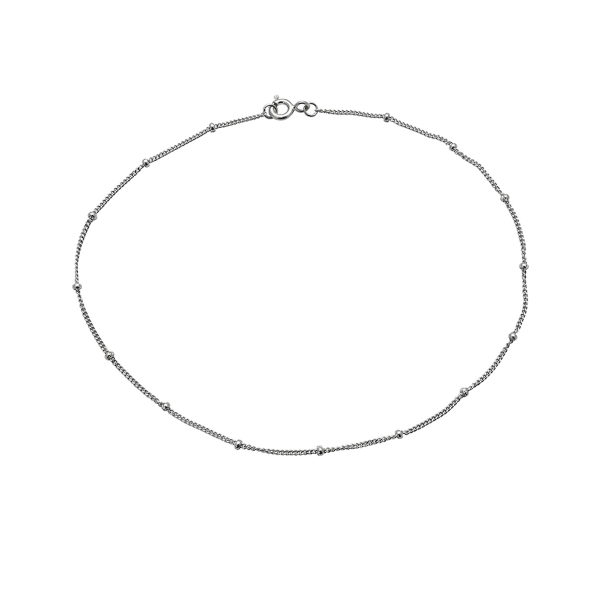 Ankelkjede Sølv Kuler