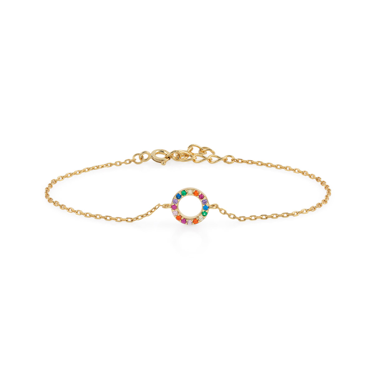 Armbånd Sirkel 925 Forgylt Sølv